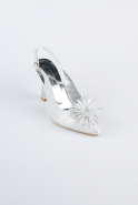 Chaussure de soirée Coupe Au Laser Argent MJ9003