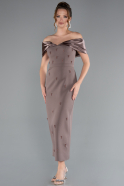 Robe De Soirée Midi Brun ABK2212