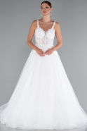 Robe de Mariée Grande Taillev Longue Blanc ABG142