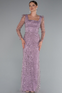 Robe De Soirée Longue Lavande ABU4603