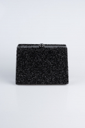 Sac de Soirée Luxe Pierreux Noir KC701