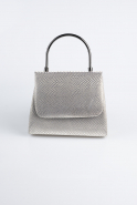 Sac de Soirée Luxe A motifs Platine SH842