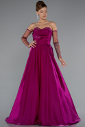 Robe De Soirée Longue Fushia ABU3604