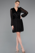 Robe de Cérémonie Courte Noir ABK2376