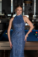 Robe De Soirée Longue Indigo ABU4791