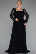 Robe de Soirée Grande Taille Longue Noir ABU5094