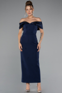 Robe De Soirée Midi Bleu Marine ABK2212