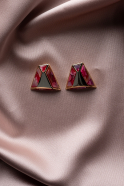 Boucle d'Oreille Fushia BJ1039