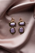 Boucle d'Oreille Lilas BJ1043