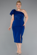 Robe De Fête Grande Taille Midi Bleu Saxe ABK2319
