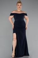 Robe De Soirée Grande Taille Longue Bleu Marine ABU5156