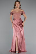Robe De Soirée Satin Longue Pelure D'oignon ABU5130