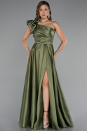 Robe De Soirée Longue Kaki ABU4782