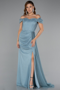 Robe De Soirée Longue Turquoise ABU3472