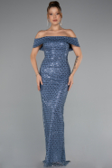 Robe de Soirée Longue Indigo ABU5186