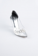 Chaussure Cuir Verni Argent AB1150