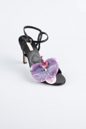 Chaussure de soirée Satin Noir AB1151