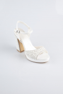 Chaussure de soirée Perlé Blanc AB1154