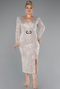 Robe De Invitation Grande Taille Midi Vison ABK1956
