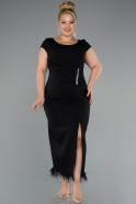 Robe De Fête Grande Taille Midi Noir ABK2340