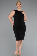 Robe De Fête Grande Taille Midi Noir ABK2422