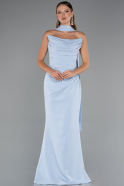 Robe de Soirée Longue Bleu clair ABU5216