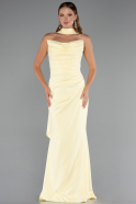 Robe de Soirée Longue Jaune ABU5216