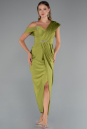Robe de Cérémonie Midi Pistache vert ABK2423