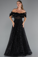 Robe de Soirée Longue Noir ABU5226