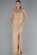 Robe de Soirée Longue Or ABU5213