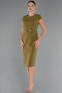 Robe de Cérémonie Midi Pistache vert ABK2428