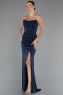 Robe de Soirée Longue Bleu Marine ABU5245