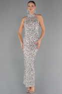 Robe de Soirée Longue Beige ABK2474