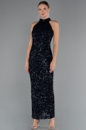 Robe de Soirée Longue Bleu Marine ABK2474