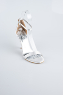 Chaussure de soirée Satin Argent ABS1157