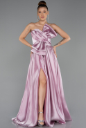 Robe De Soirée Satin Longue Lavande claire ABU4975
