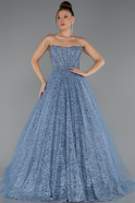 Robe de Soirée Longue Indigo ABU5265
