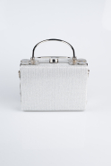 Sac De Soirée Luxe Argenté Argent KC161
