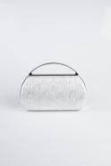 Sac de Soirée Luxe Coupe Au Laser Argent V351
