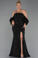 Robe De Soirée Grande Taille Longue Noir ABU4990