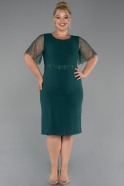 Robe De Invitation Grande Taille Midi Émeraude ABK2381