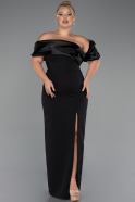 Robe Grande Taille Longue Noir ABU5047