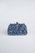 Sac de Soirée Luxe Couleur daim Bleu Saxe SH849