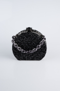 Sac de Soirée Luxe Pierreux Noir SH854
