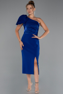 Robe De Cérémonie Midi Bleu Saxe ABK2249