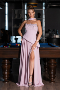 Robe de Soirée Longue Mousseline Poudre ABU5280