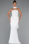 Robe de Soirée Longue Blanc ABU5320
