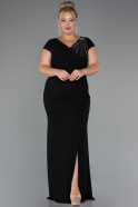 Robe Grande Taille Longue Noir ABU5317