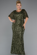 Robe Grande Taille Longue Kaki ABU5318