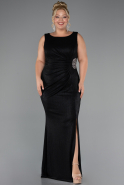 Robe de Soirée Grande Taille Longue Noir ABU5231